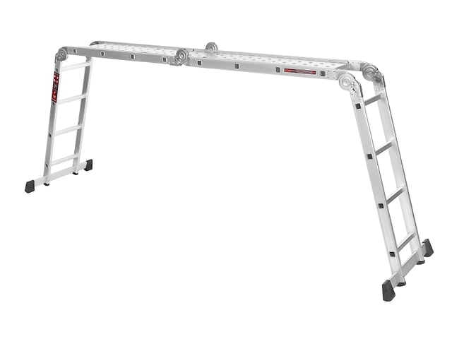Aluminium ladder met platform 4x4 460cm KRAFT&DELE – foto 2 – kavel bij Auctelia, Aye