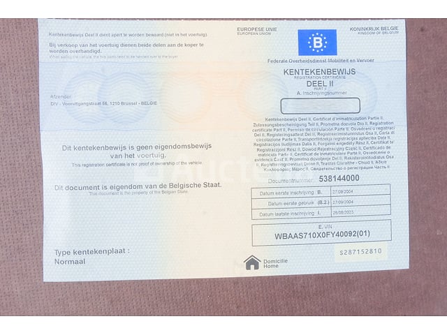 Auto (voor onderdelen) BMW 320D (2004-231,686 km)(VIN:WBAAS710X0FY40092) – foto 6 – kavel bij Auctelia, Fauvillers