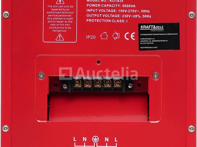 AVR 5000VA 230V KRAFT&DELE Spanningsregelaar – foto 5 – kavel bij Auctelia, Aye