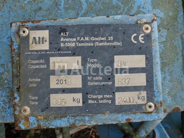 Beton Cufa 1000 liter ALT 8V – foto 7 – kavel bij Auctelia, Chaudfontaine