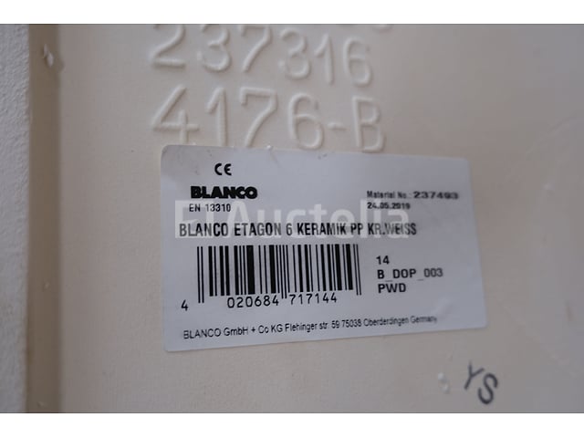 Blanco porseleinen wastafel – foto 6 – kavel bij Auctelia, Havelange