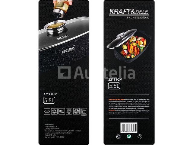 Braadsvorm 5,8 L 32 x 11 cm – foto 3 – kavel bij Auctelia, Aye