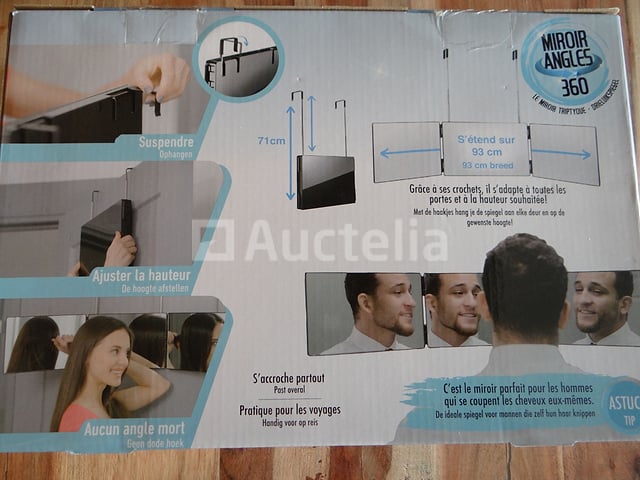 Drieluik spiegel – foto 3 – kavel bij Auctelia, Aye
