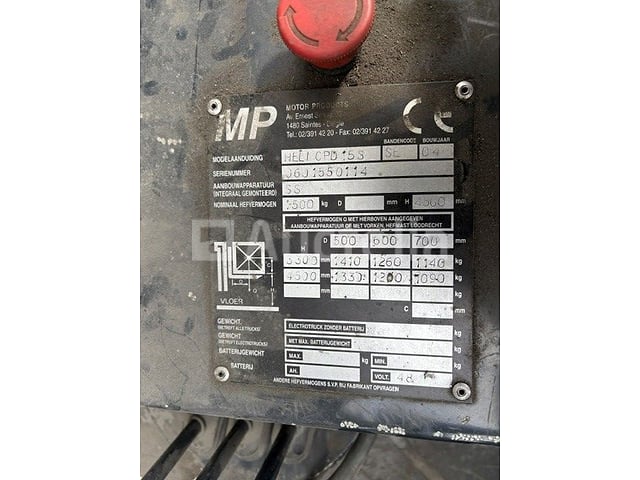 Electrische driewieler vorkheftruck HELI CPD 15S (2003 / 0601550114) – foto 8 – kavel bij Auctelia, Meulebeke