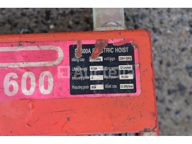 Elektrische lier PA600A – foto 4 – kavel bij Auctelia, Tintigny