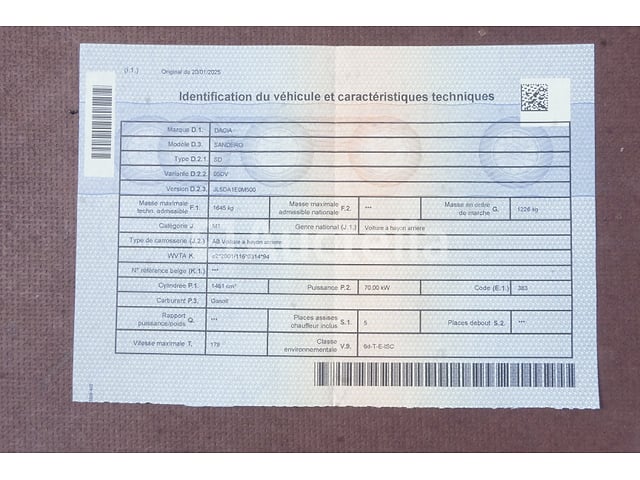 Gecrashte auto (voor onderdelen) Dacia Sandero Stepway (2020-60,251 km)(VIN:UU1B5220966087369) – foto 6 – kavel bij Auctelia, Fauvillers