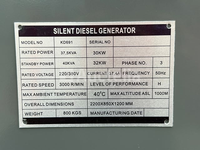 Generator 30/32kW 380V KRAFT&DELE – foto 6 – kavel bij Auctelia, Aye