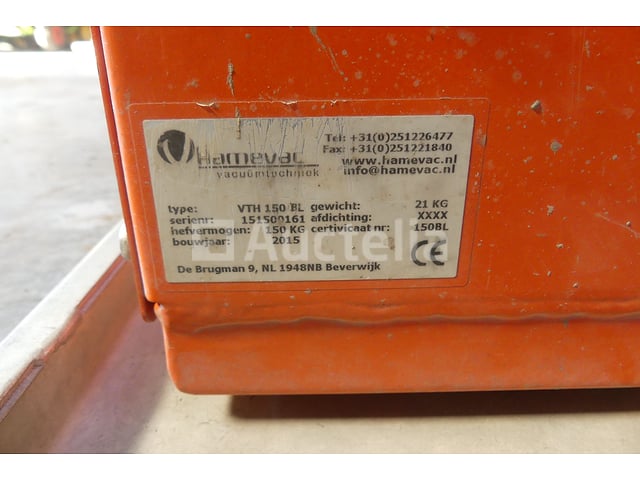 Hamevac Lifting Zuignap VTH-150 BL – foto 7 – kavel bij Auctelia, Tintigny