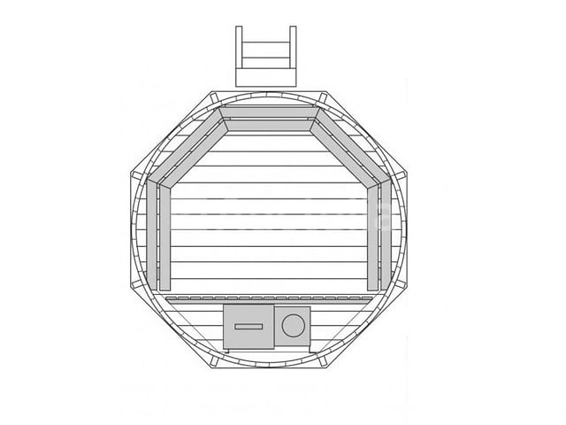 Hot Tub - Sparrenhout - Inclusief houten cover interne kachel 190cm – foto 6 – kavel bij Auctelia, Tholen