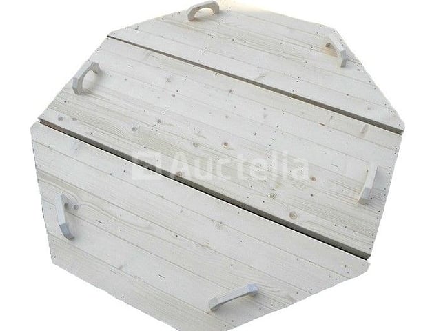 Hot Tub - Sparrenhout - Inclusief houten cover interne kachel 190cm – foto 4 – kavel bij Auctelia, Tholen