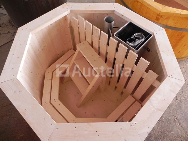 Hot Tub - Sparrenhout - Inclusief houten cover interne kachel 190cm – foto 3 – kavel bij Auctelia, Tholen