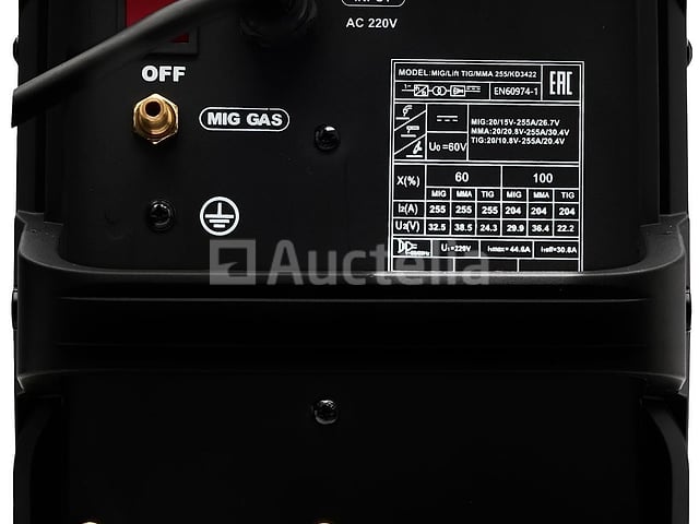 Inverter lasmachine 255A MIG/FLUX/MMA/TIG/ALU KRAFT&DELE – foto 5 – kavel bij Auctelia, Aye