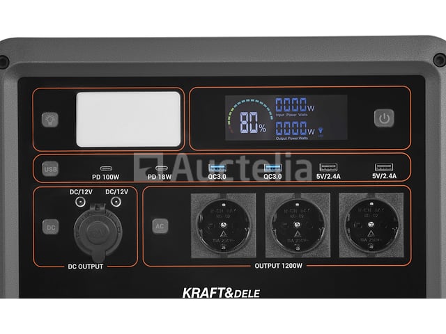 Kraft&DELE 1152Wh/25,6V Draagbare Elektriciteitscentrale – foto 2 – kavel bij Auctelia, Aye