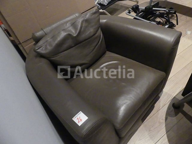 Leren fauteuil – foto 4 – kavel bij Auctelia, Anderlecht