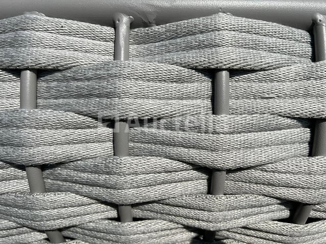 Ligbeddenset 2-delig dark antraciet wicker / light grey kussens – foto 3 – kavel bij Auctelia, Tholen