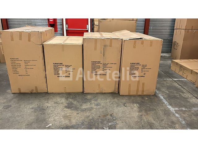 Loungeset GARDA | 8-delig | Wicker | Donkerbruin + grijs – foto 2 – kavel bij Auctelia, Tholen