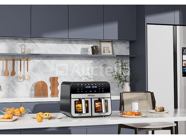 Luchtfriteuse 9L 2500W Twee kamers 4,5L + LCD-scherm – kavel bij Auctelia, Aye