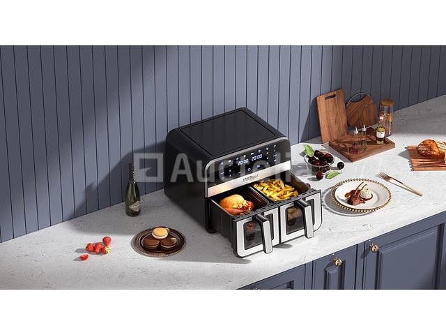 Luchtfriteuse 9L 2500W Twee kamers 4,5L + LCD-scherm – foto 2 – kavel bij Auctelia, Aye