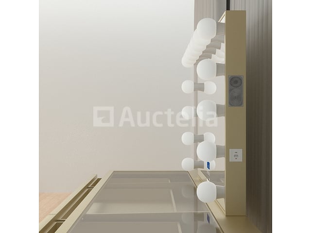Luxe kaptafel met verlichting - 1500x600x810mm - Goudkleurig - Incl. krukje – foto 4 – kavel bij Auctelia, Tholen