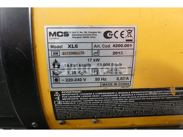 Master XL6 oliegestookte warmtekanon – foto 6 – kavel bij Auctelia, Tintigny