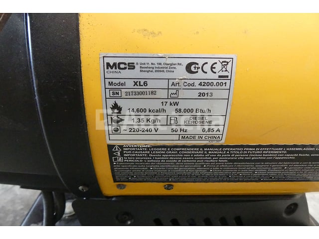 Master XL6 oliegestookte warmtekanon – foto 5 – kavel bij Auctelia, Tintigny