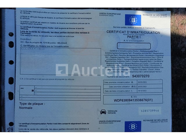 Mercedes-Benz Vito 110 CDI bestelwagen (voor onderdelen) (VIN: WDF63809413536676) – foto 8 – kavel bij Auctelia, Fauvillers