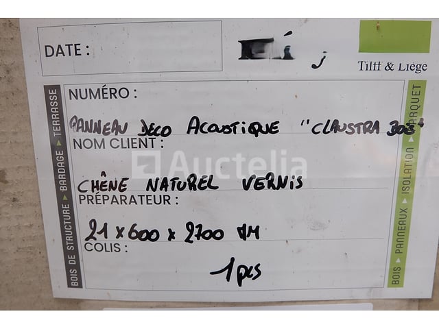 Natuurlijk eikenhout gelakt wanddecoratiepaneel – foto 4 – kavel bij Auctelia, Liège