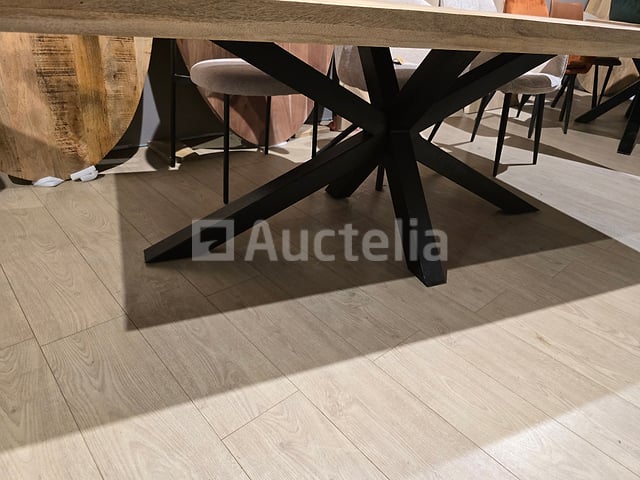 Nieuwe massief houten tafel 260x100x6cm hoogte 77cm trevor – foto 2 – kavel bij Auctelia, Meix-devant-Virton