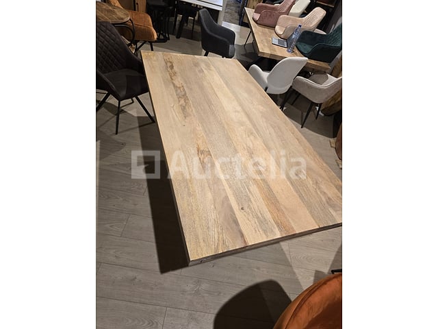 Nieuwe massieve mangohouten tafel 200x100x6cm hoogte 77cm – kavel bij Auctelia, Meix-devant-Virton