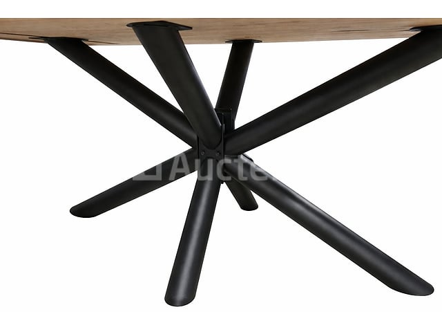Nieuwe tafel, massief hout eikenhout en zwarte epoxy, 160x100x3,8 cm, hoogte 77 cm – foto 4 – kavel bij Auctelia, Meix-devant-Virton