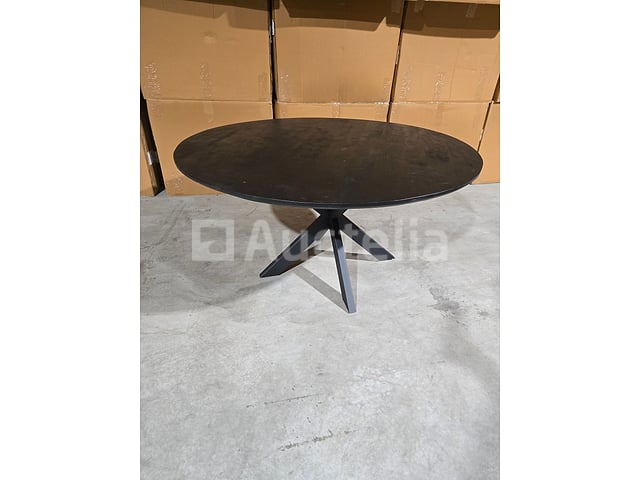 Nieuwe zwarte massief houten tafel 150x3cm hoogte 77cm – foto 2 – kavel bij Auctelia, Meix-devant-Virton