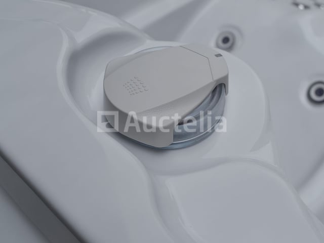 Outdoor Spa 5-persoons 220x220x90 cm - Sneeuwwit bad met antraciete zijkant - Incl. Bluetooth – foto 8 – kavel bij Auctelia, Tholen