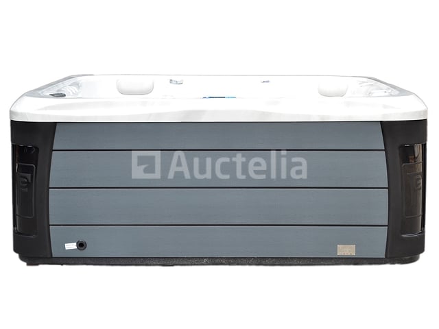 Outdoor Spa 5-persoons 230x230 cm - Sneeuwwit bad / grijze zijkant - Incl. Bluetooth – foto 2 – kavel bij Auctelia, Tholen