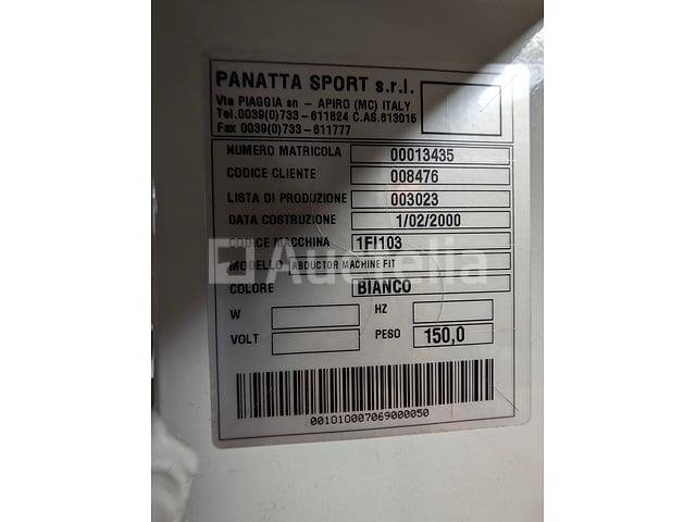 Panatta Abductor Machine – foto 4 – kavel bij Auctelia, Bastogne