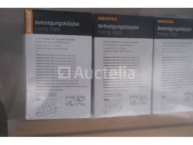 Plinten met Meister-bevestigingsklemmen – foto 3 – kavel bij Auctelia, Liège
