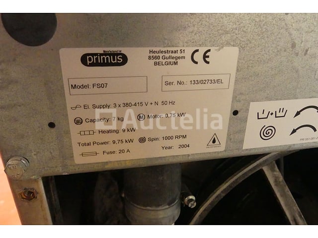 Primus FS07 Industriële Wasmachine – foto 9 – kavel bij Auctelia, Courcelles