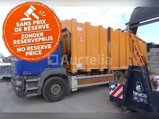 REF: Oostende 3 - Vuilniswagen MAN TGA 28.320 (2007-765.117 km)(VIN: WMAH74ZZ87L048638) – foto 2 – kavel bij Auctelia, Oostende