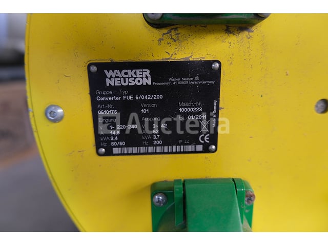 REF:2602 - Frequentieomzetter voor Wacker-Neuson omvormer FUE 6/042/200 vibrerende naald – foto 6 – kavel bij Auctelia, Machelen