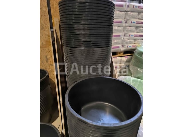 Ronde PE-mortierbak, zwart ∅ 505 mm 40 l (10 stuks) – foto 2 – kavel bij Auctelia, Bastogne
