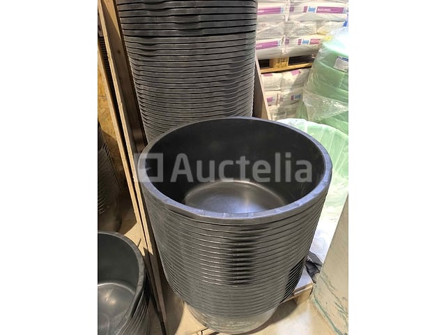 Ronde PE-mortierbak, zwart ∅ 505 mm 40 l (10 stuks) – foto 3 – kavel bij Auctelia, Bastogne