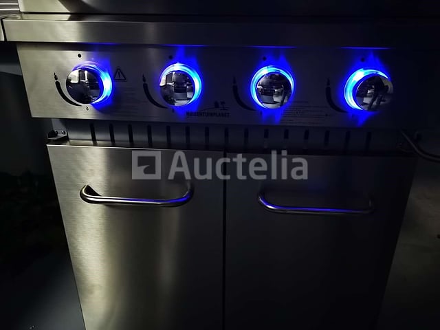 RVS Gasbarbecue Keuken - 4 branders met zijbrander – foto 2 – kavel bij Auctelia, Tholen