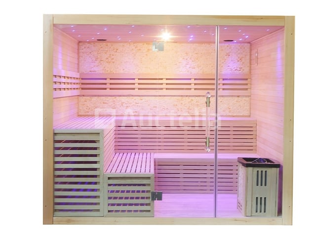 Sauna Nordic Stone Square 220x220x210cm - vierkant – foto 6 – kavel bij Auctelia, Tholen