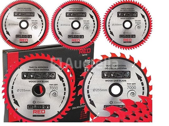 Set van 5 WIDIA 255/30 mm houten schijven RED TECHNIC – kavel bij Auctelia, Aye