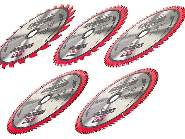 Set van 5 WIDIA 255/30 mm houten schijven RED TECHNIC – foto 2 – kavel bij Auctelia, Aye