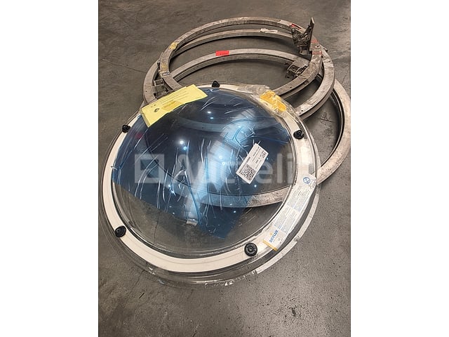Skylux aluminium frameset met cilinders en ronde koepel – 4 delen – foto 3 – kavel bij Auctelia, La Louvière