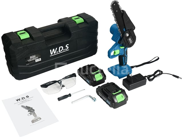 Snoerloze kettingzaag met 2 x 21V accu's en een W.D.S-lader – kavel bij Auctelia, Aye