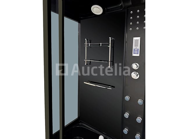 Stoomcabine met massagebad - rechthoekig - wit bad met zwarte cabine 170x85x220 cm – foto 2 – kavel bij Auctelia, Tholen