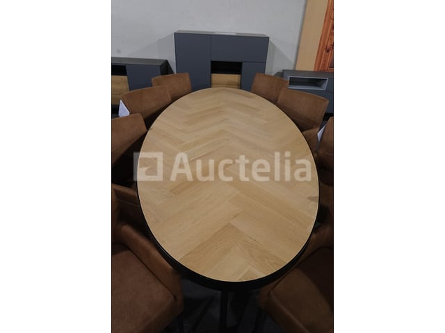 Tafel- en stoelenset – foto 2 – kavel bij Auctelia, Mont-de-l'Enclus