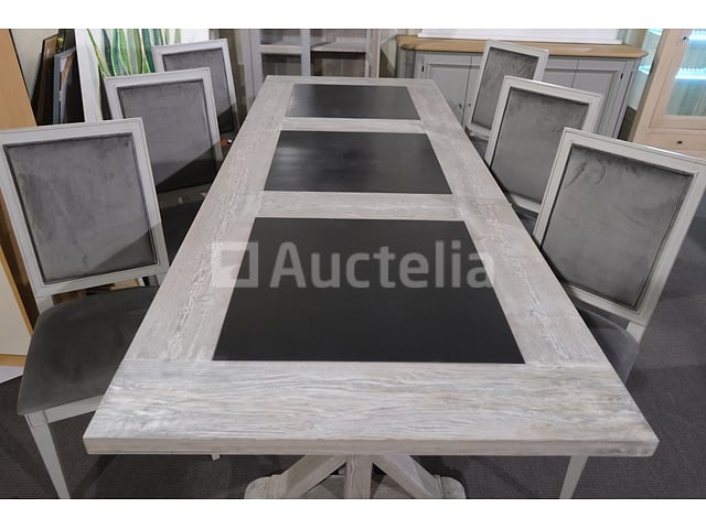 Tafel- en stoelenset – foto 2 – kavel bij Auctelia, Mont-de-l'Enclus