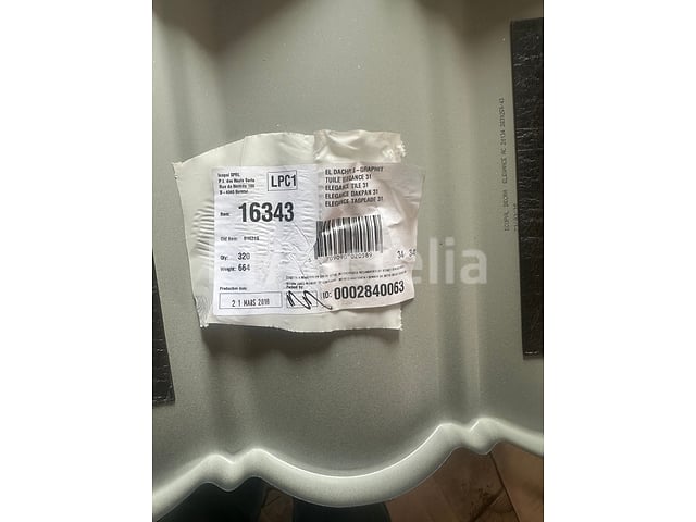 Tegel - Icopal - ELEGANCE - Grafietgrijs - 1 pallet/320 stukken – foto 5 – kavel bij Auctelia, Herstal